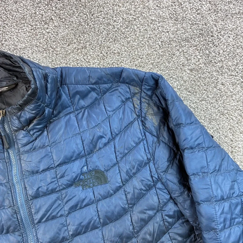 The North Face Thermoball Jacket Mens Large Navy Blue Quilted Puffer NF00C762